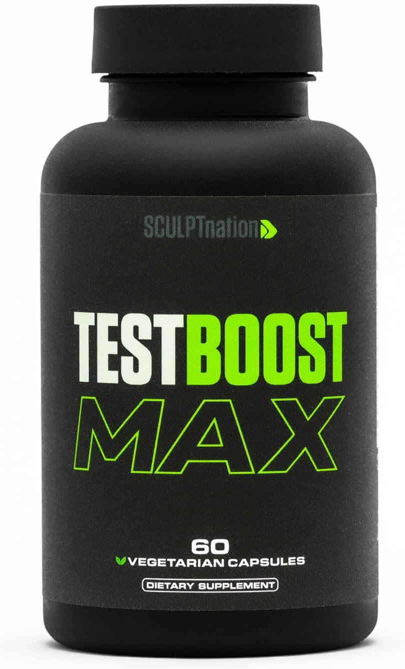 TEST BOOST Max Sculptnation 2.0 Testosterone Build Muscle Men Fat weight Loss 60 capsules (PACK OF THREE)