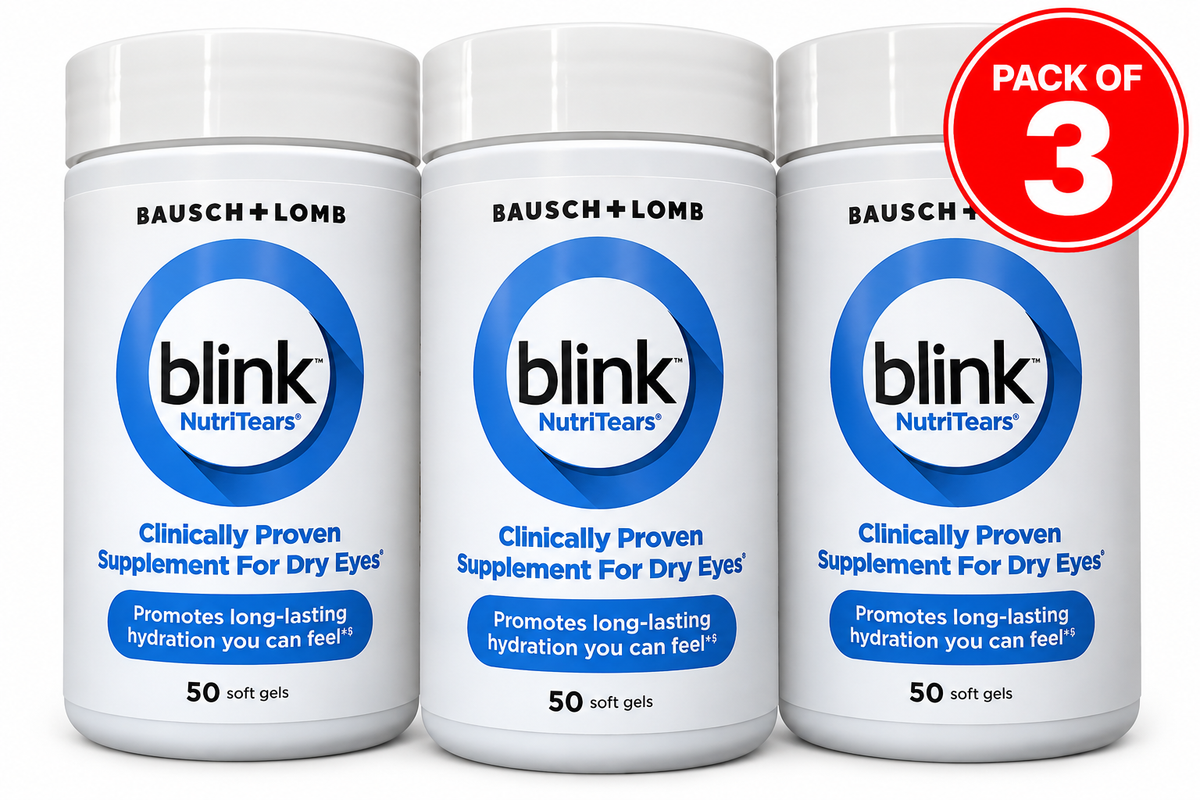 BLINK Nutritears Supplement for Dry Eyes, 50 Softgels (PACK OF THREE)