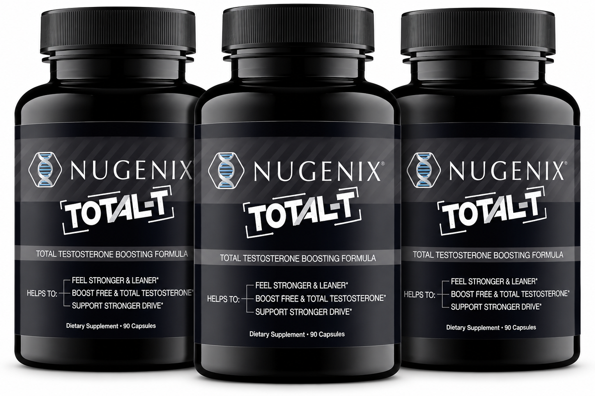 Nugenix Total-T Free And Total Testosterone Booster Supplement 90 Capsules (PACK OF THREE)