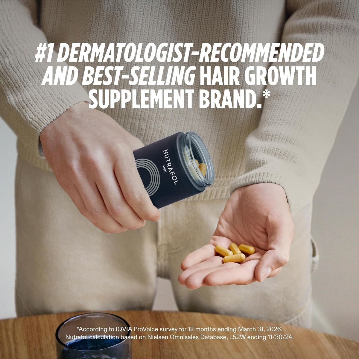 Nutrafol Men Hair Growth Supplements, Ages 18-49 , 120 capsules ( pack of 3 )