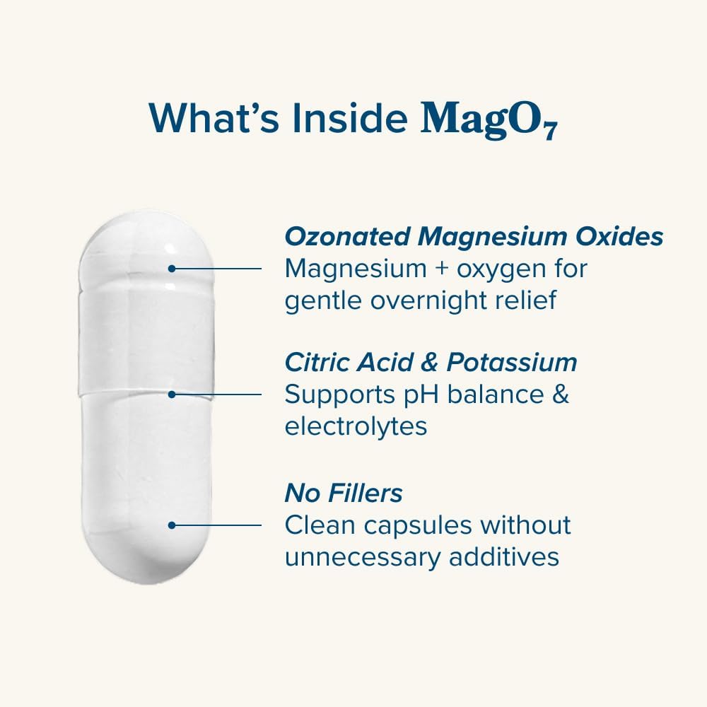 NBPure MagO7 Natural Oxygen Colon Cleanse & Digestive Support – 180 Capsules Each – Pack of 3 (540 Total)
