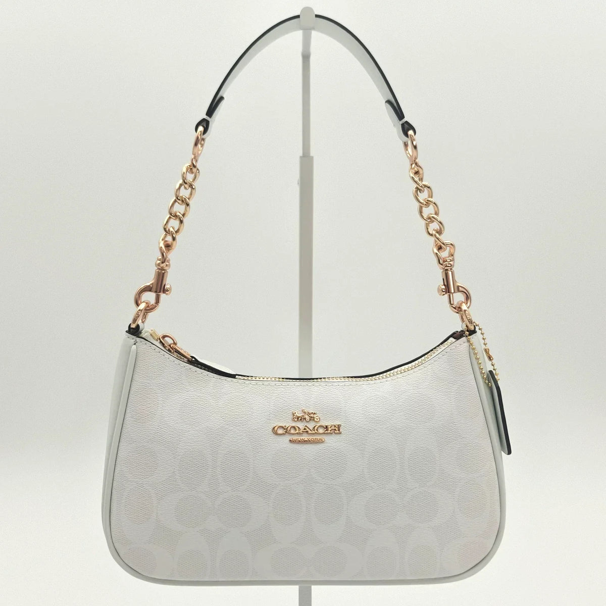 COACH Teri Shoulder Bag Signature Glacier White/Gold | Unpacked, Unused