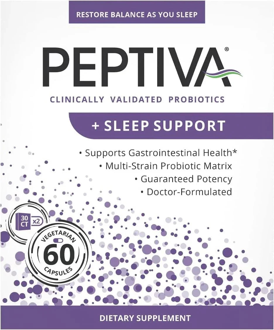 Peptiva 26 Billion CFU Probiotic & Sleep Support - Clinically Validated Multi-St View (PACK OF TWO)