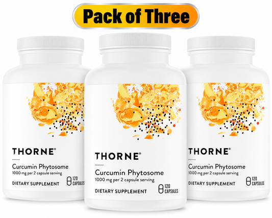 THORNE Curcumin Phytosome 1,000 mg – 120 Capsules Each, Pack of 3 (360 Total) – Factory Sealed