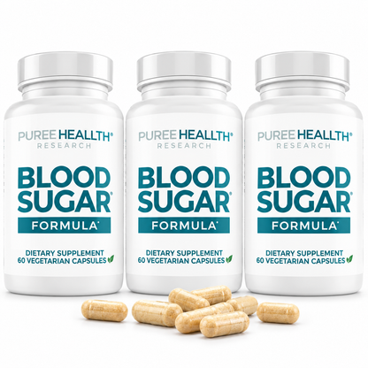(PACK OF THREE) PureeHeallth Research Blood Sugar Formula For Healthy Blood Sugar Levels 60 capsules