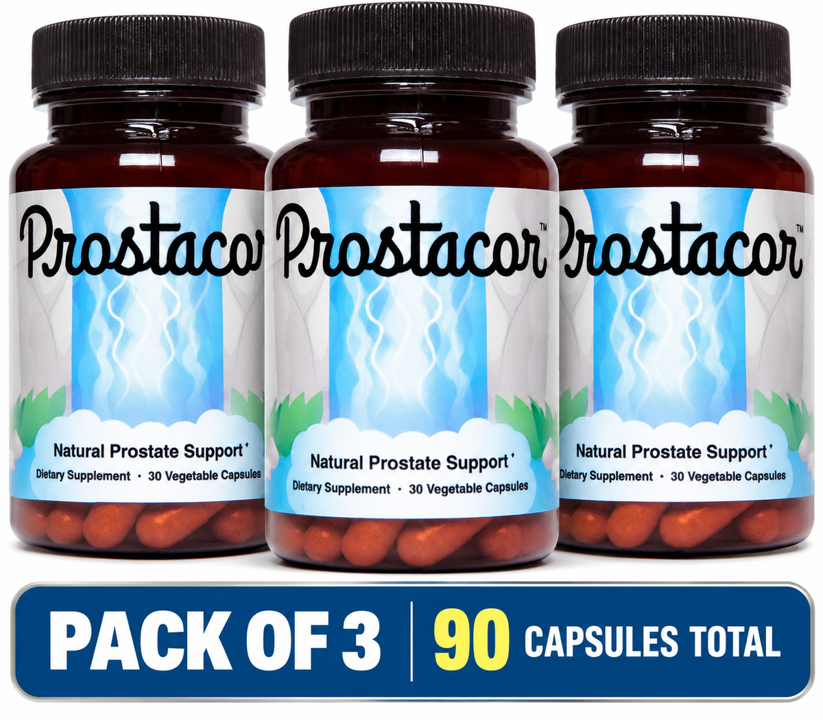 Nutreance Prostacor - Natural Prostate Support Supplement 30 capsules (PACK OF THREE)