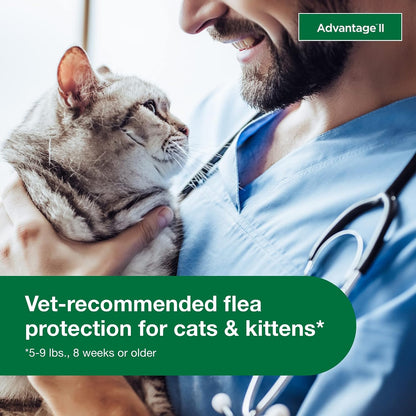 Advantage II Flea Treatment For Small Cats 5-9lbs 6 Doses(PACK OF TWO)