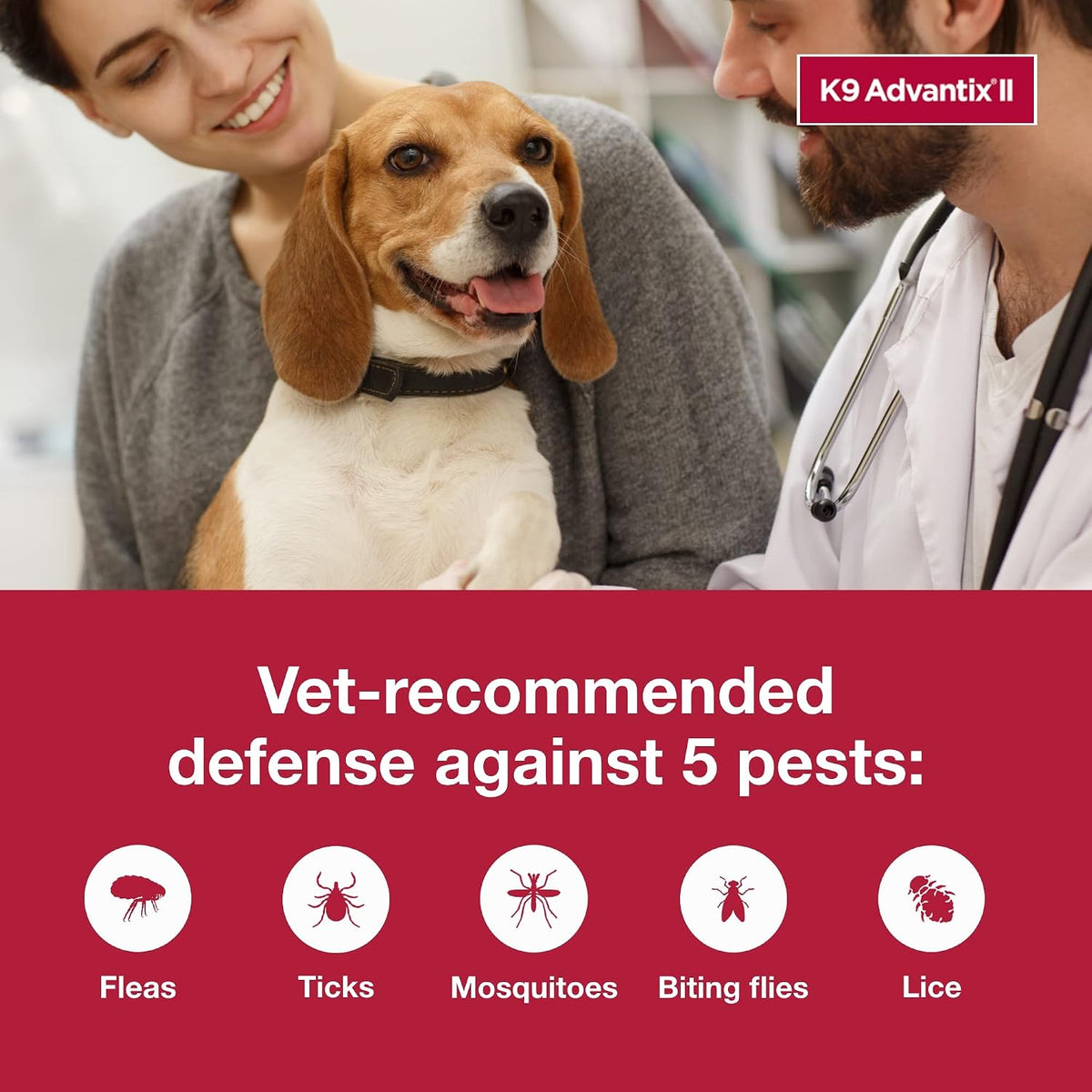 K9 Advantix II Flea Medicine Small Dog 6 Month Supply Pack K-9 4-10 lbs(pack of 2)