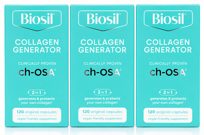 Biosil Collagen Generator with ch-OSA help generate collagen 120 Capsules (PACK OF THREE)