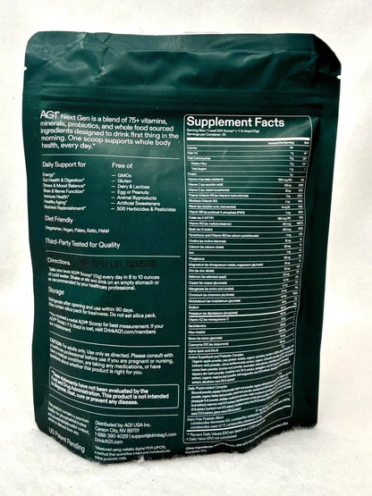 AG1 Athletic Greens Next Gen Daily Foundational Nutrition 390g 30 day supply ( pack of 2)