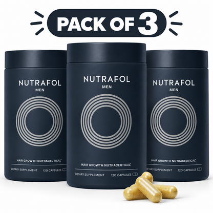 Nutrafol Men Hair Growth Supplements, Ages 18-49 , 120 capsules  ( pack of 3 )