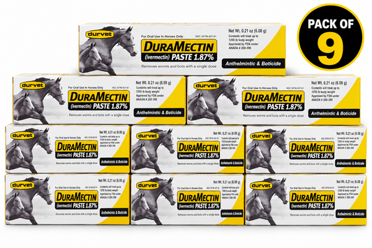 Durvet Duramectin Equine Wormer Paste - 9 Tubes