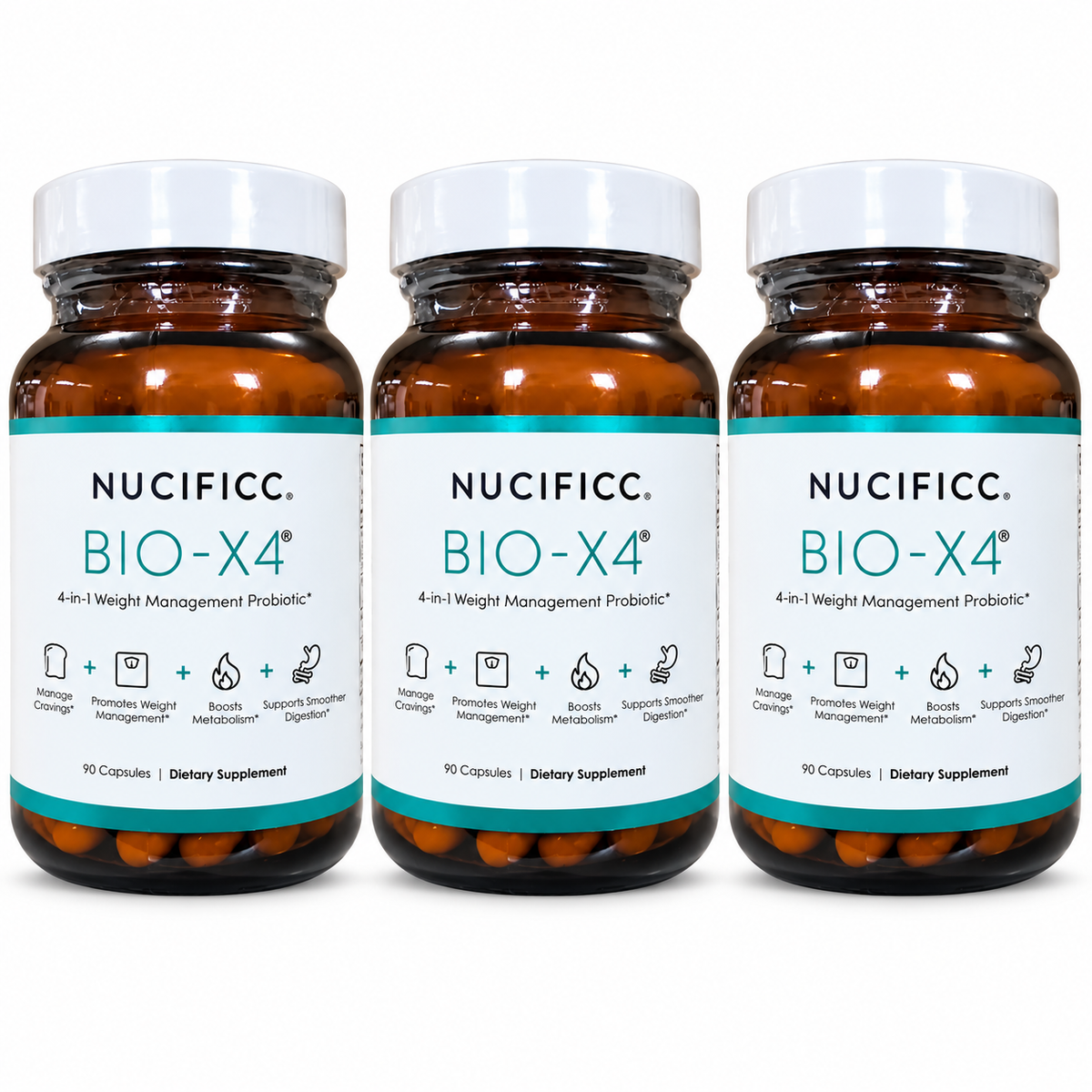 Nucificc BIO-X4 Dietary Supplement, 90 Capsules Each – Pack of 3