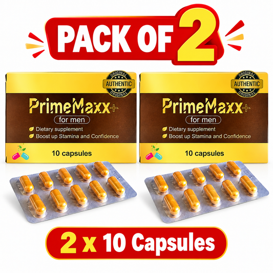 PrimeMaxx+ for Men Dietary Supplement – 10 Capsules Each – Pack of 2 (20 Capsules Total)