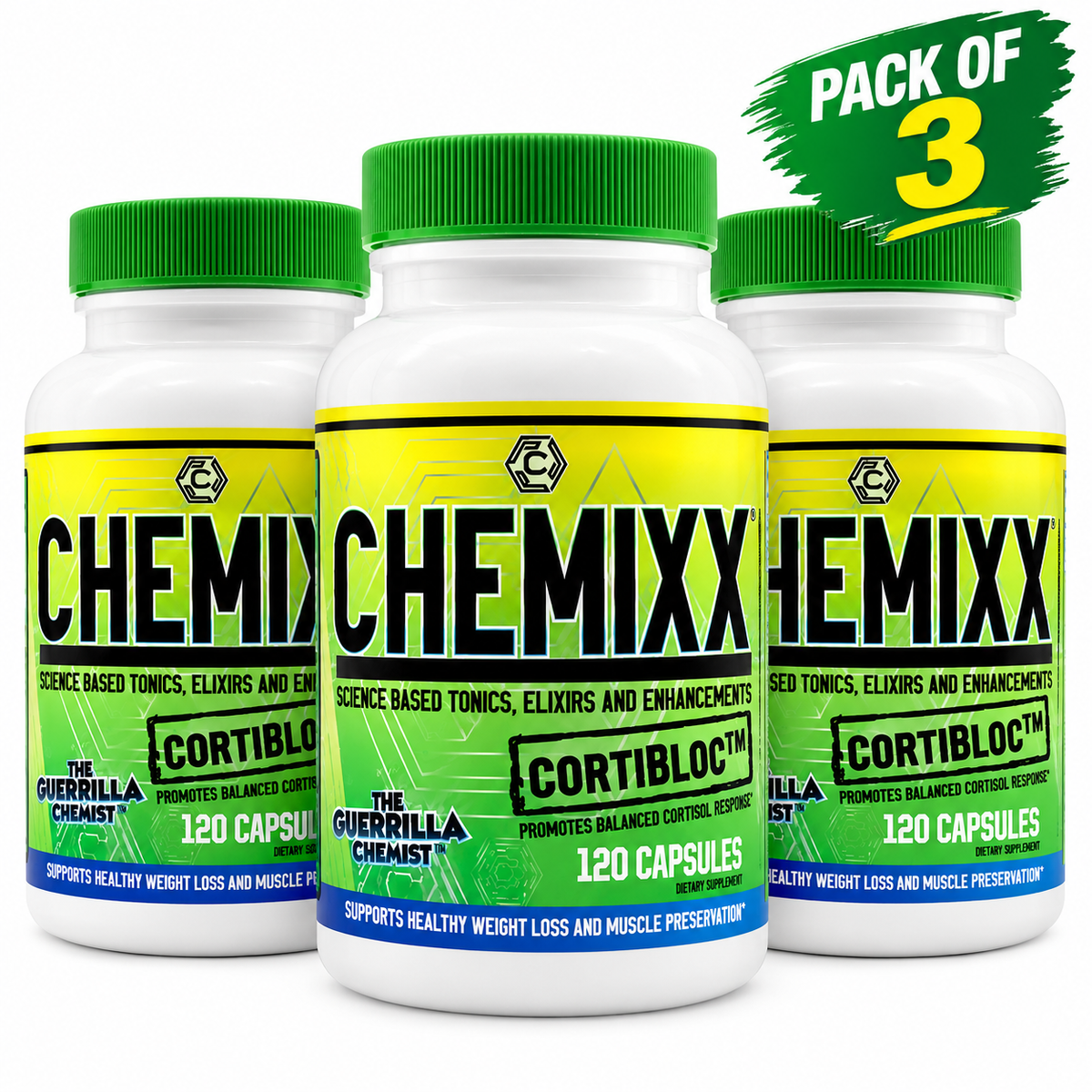 Chemixx Cortibloc 120 Capsules Daily Balance   ( pack of 3 )