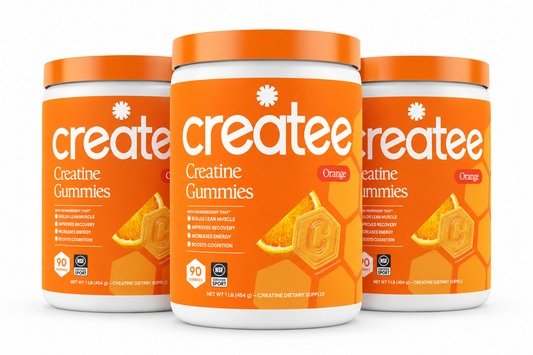 Createe Creatine Monohydrate Gummies for Women and Men, Orange, 90ct ( pack of 3 )
