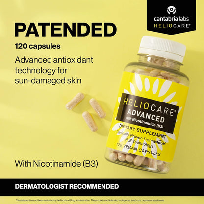 Heliocare Advanced with Nicotinamide Antioxidant Supplement, 120 Capsules, ( pack of 3 )