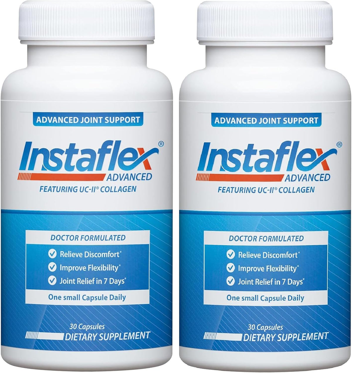 Instaflex Advanced Joint Support Supplement – UC-II Collagen – 30 Capsules Each – Pack of 2 (60 Total)