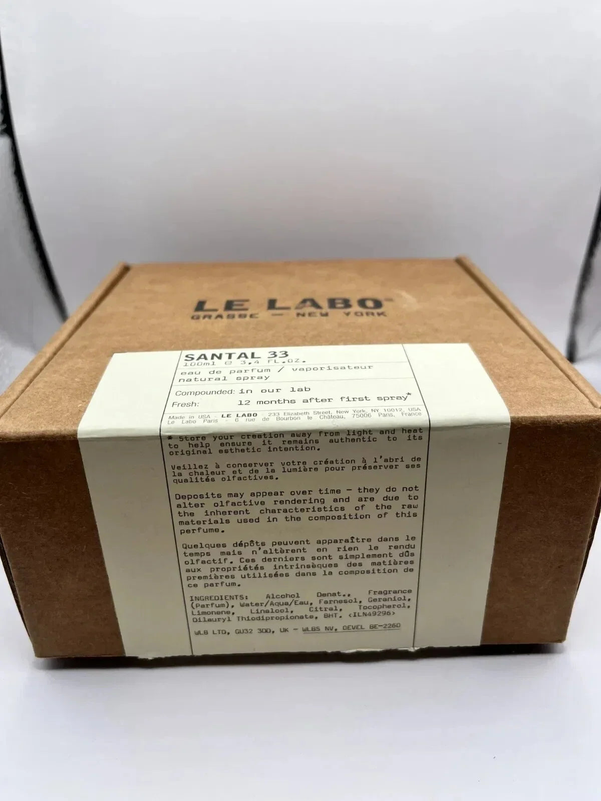 Le Labo Santal 33 Eau de Parfum Natural Spray Sandalwood 3.4 fl oz