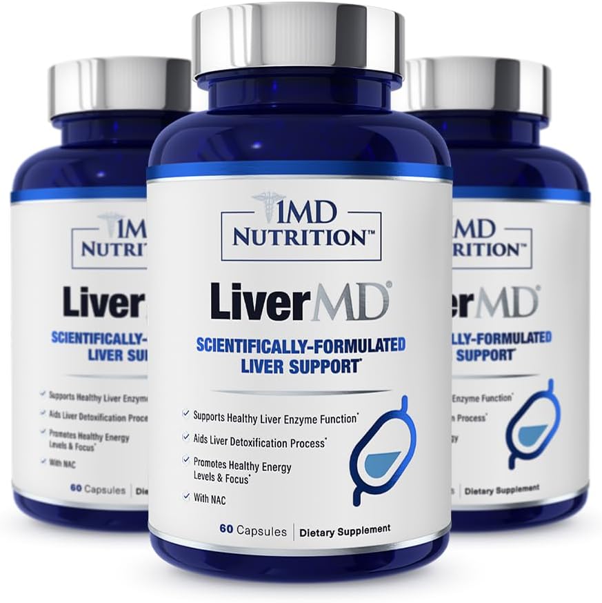 1MD Nutrition 1MD LiverMD - Liver Support Supplement , 60 Capsules (3-Pack)