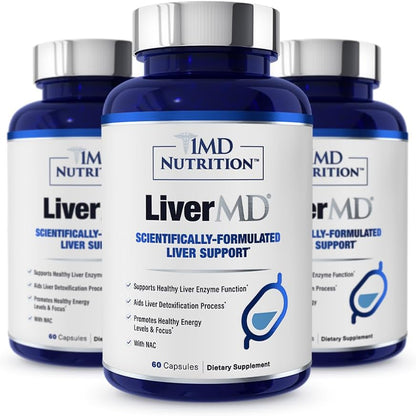 1MD Nutrition 1MD LiverMD - Liver Support Supplement , 60 Capsules (3-Pack)