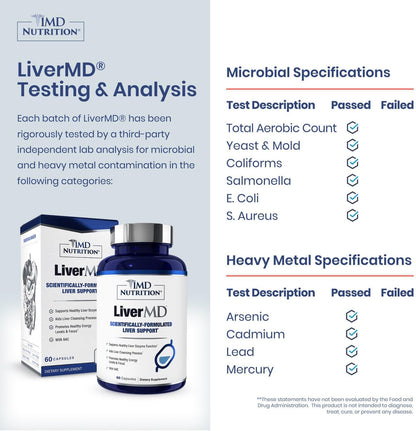 1MD Nutrition 1MD LiverMD - Liver Support Supplement , 60 Capsules (3-Pack)