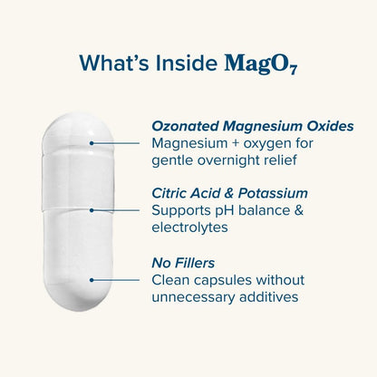 NBPure MagO7 Natural Oxygen Colon Cleanse & Digestive Support – 180 Capsules Each – Pack of 3 (540 Total)