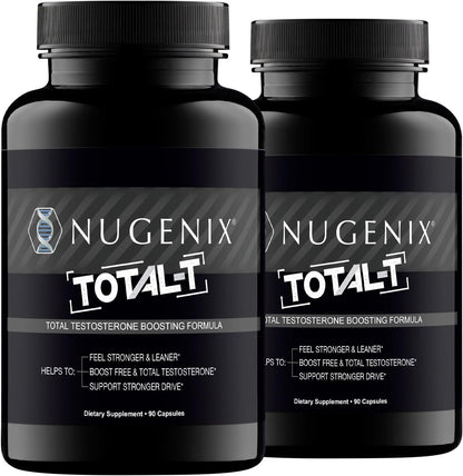Nugenix Total-T Men’s Performance & Testosterone Support – 90 Capsules Each – Pack of 2 (180 Total)