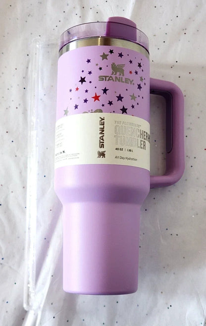 Stanley The Quencher H2.0 FlowState Tumbler 40 oz / 1.18 L – Purple Stars – New