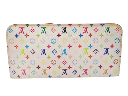 LOUIS VUITTON Monogram Multicolor M93752 Organizer Insolite Long Wallet White